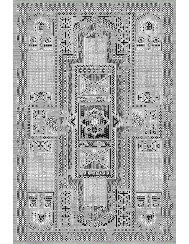 MANI TEXTILE - EDFOU Rug, Grey, Dimensions - 200 x 300 cm - Image 1