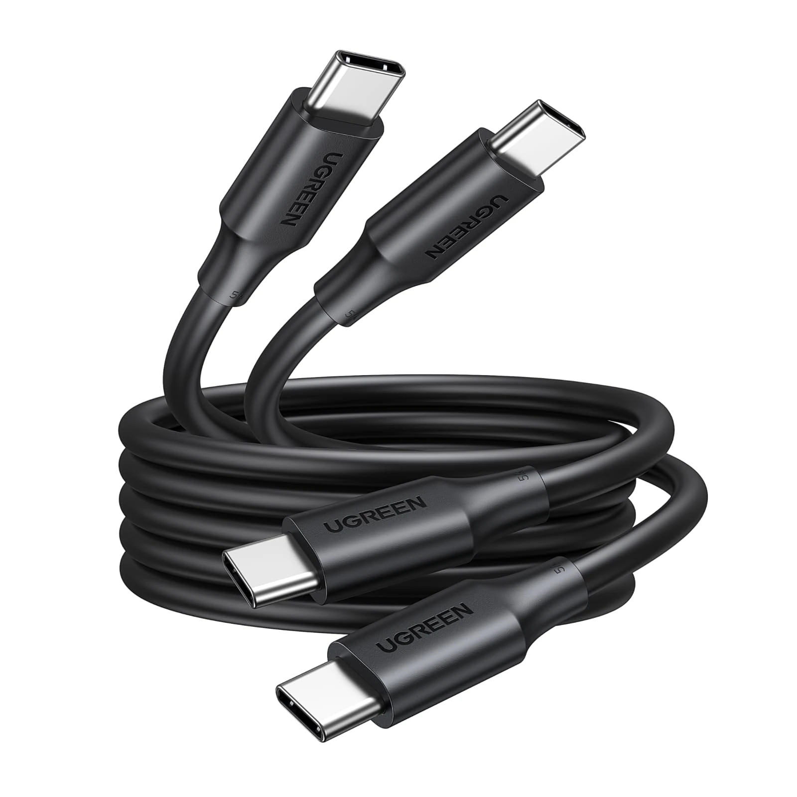 UGREEN USB C to C Charger Cable 100W 2 Pack Fast Charge Compatible with iPhone Air/17/16 Pro Max, Macbook Pro M3/Air, iPad Pro 2022/Air 5, Galaxy S25/S24 Ultra, Pixel 9, 2M