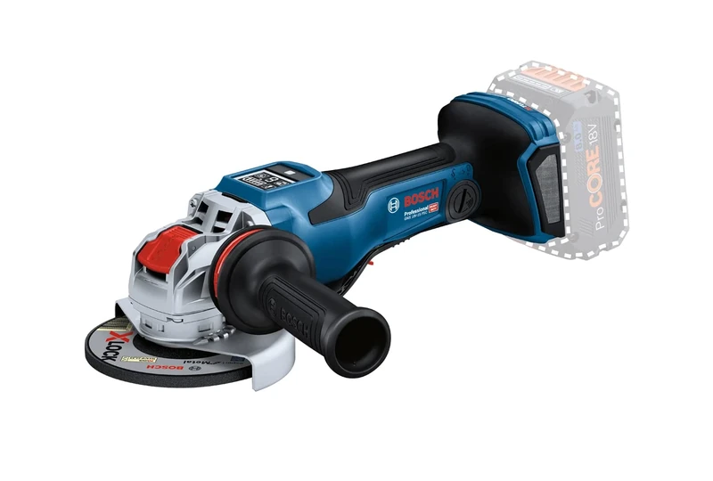 Bosch Professional 18V System BITURBO Cordless Angle Grinder GWX 18V-15 PSC with X-Lock (Power 1500 W, incl. Vibration Control aux. Handle, prot. Guard, Cut-Off prot. Guard, Without Battery/Charger)