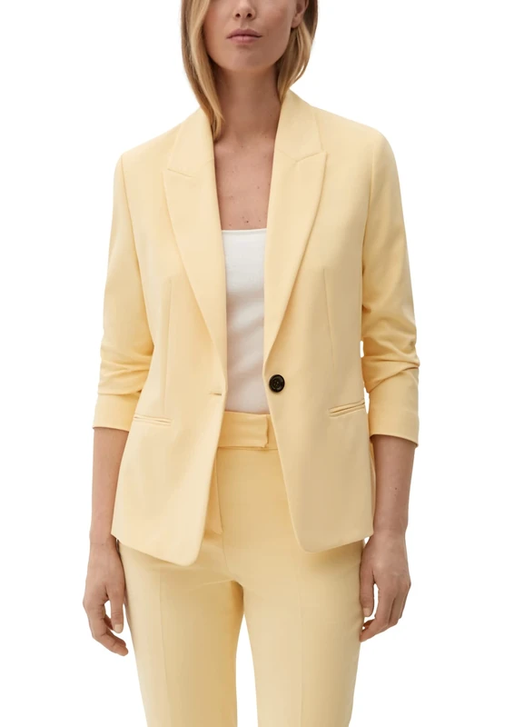 s.Oliver BLACK LABEL Women's Blazer, Yellow, 14, Yellow, 16