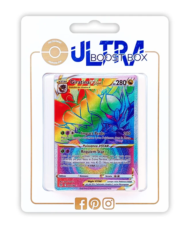 Giratina VSTAR 201/196 Shiny Rainbow - Ultraboost X Epée et Bouclier 11 Origine Perdue - Box of 10 Pokemon French Cards