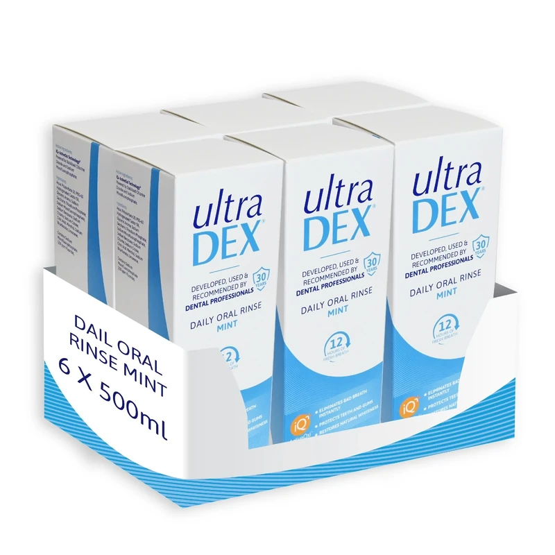 UltraDEX Daily Oral Rinse, Mint 6 x 500 ml Clear