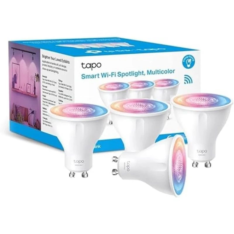 Tapo Smart WLAN Light Bulb GU10 L630, 4 Pieces, Energy Saving, 3.5 W Equivalent to 50 W, Dimmable Lamp, Compatible with Alexa, Google Assistant, White, Multicoloured (Pack of 4)