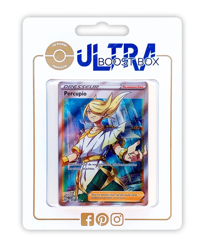 Percupio (Volo) 196/196 Full Art Trainer - Ultraboost X Epée et Bouclier 11 Origine Perdue - Box of 10 Pokemon French Cards