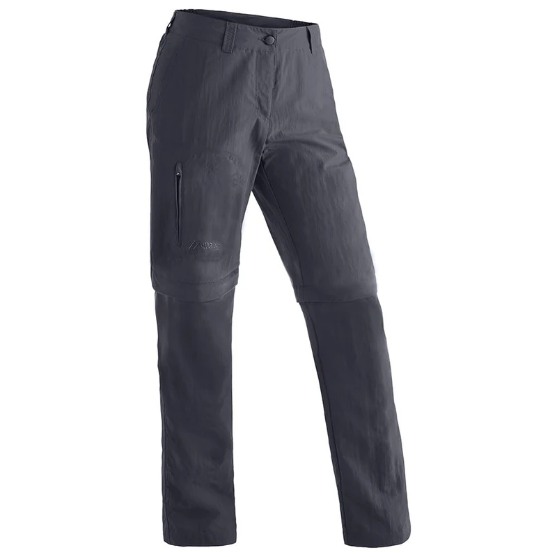 maier sports Nicole, Women's Hiking Pants, Water-Repellent Outdoor Pants for Various Activities, Practical Zip-Off Function, Dryprotec Technology Graphite