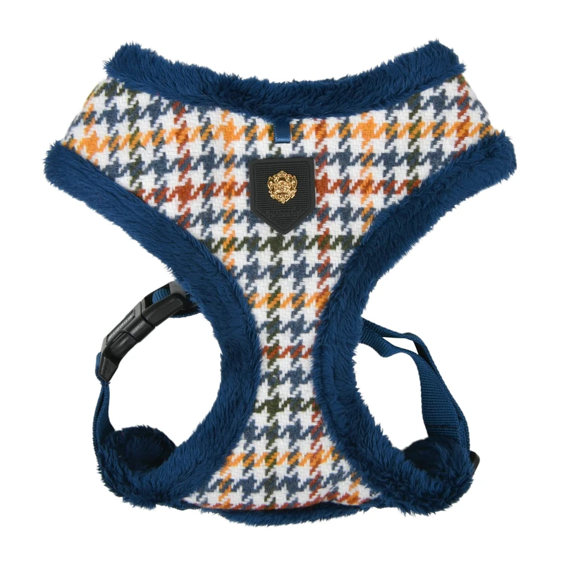 Puppia Kent Harness A - Blue - XL - Houndstooth Pattern