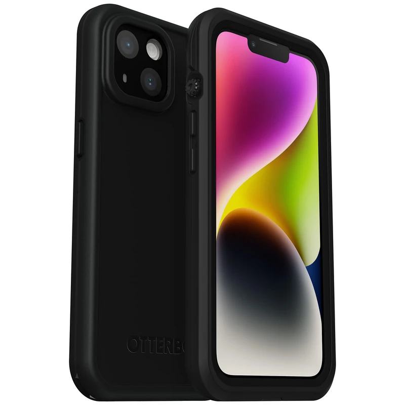 OtterBox FRĒ Series Waterproof Case with MagSafe (Designed by LifeProof) for iPhone 14 Plus - Black - Image 1