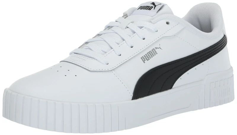 PUMA Women's Carina V2.0, Puma White-puma Black-puma Silver, 6.5 UK