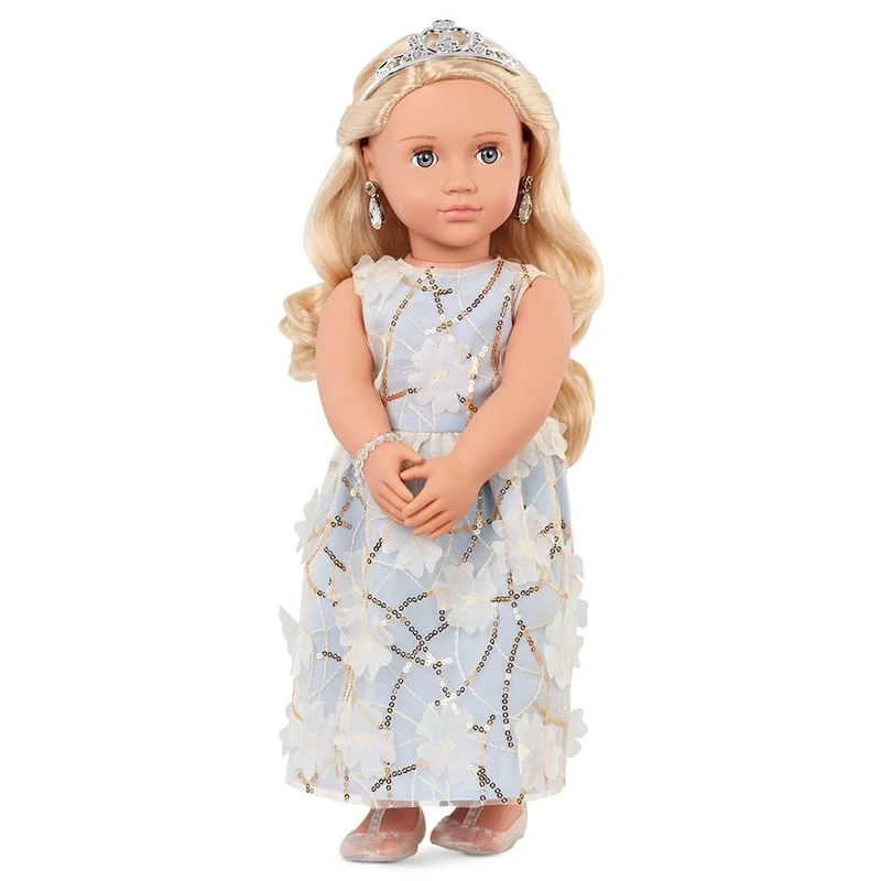 Our Generation – 18-inch Doll With Floral Gown – Blonde Hair & Blue Eyes – Jewelry Accessories – Pretend Play – Toys For Kids Ages 3 & Up – Ellory
