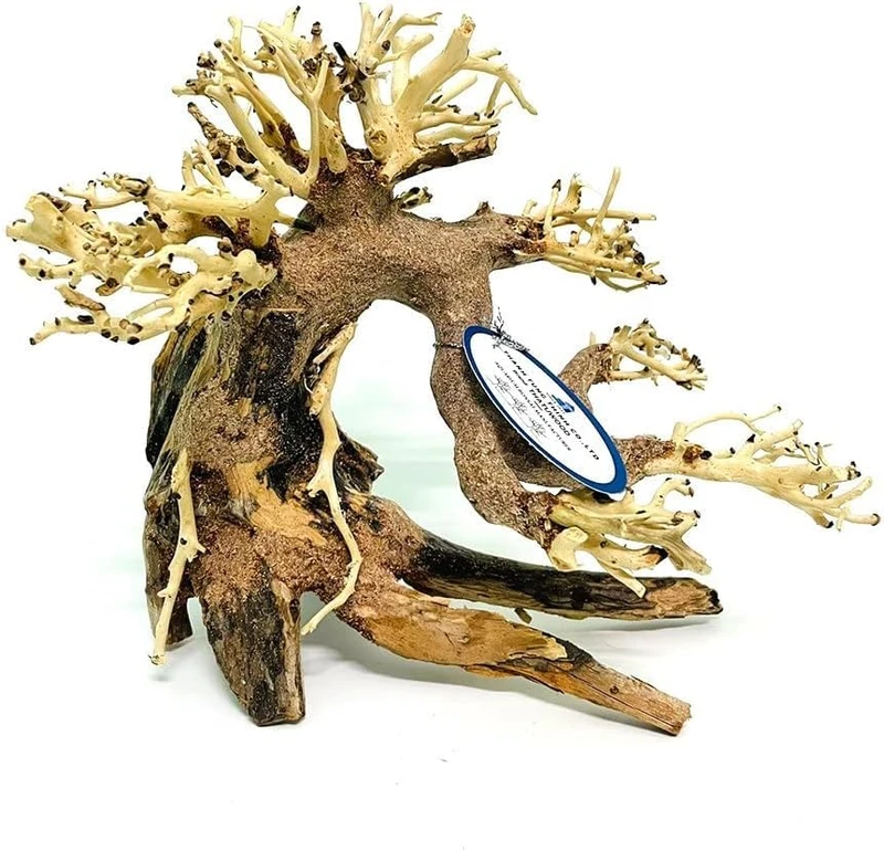 THATUWOOD Driftwood Bonsai - Handmade Aquatic Decor for Fish Tanks
