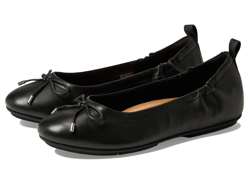 Fitflop Allegro Bow Leather Ballet Pumps Black