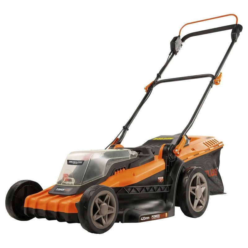 Powerplus Dual Power Cordless Lawnmower POWDPG75610-40 V, 420 mm Diameter Lawnmower, Without Battery and Charger, with Grass Intake and Rear Ejection