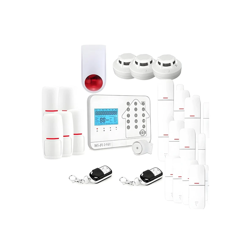 KIT8 Futura Smart Life Wireless WiFi Home Alarm Kit for Internet and GSM White