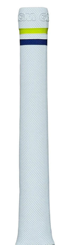 GM | 12 Pro-Lite Cricket Bat Grips | Premium Rubber | Suitable for Virtually All Bats | Full Size - 12 Inches | Can Be Cut Down For Shorter Handles | 12 Pack | White/Fluro Yellow/Navy | Gunn & Moore