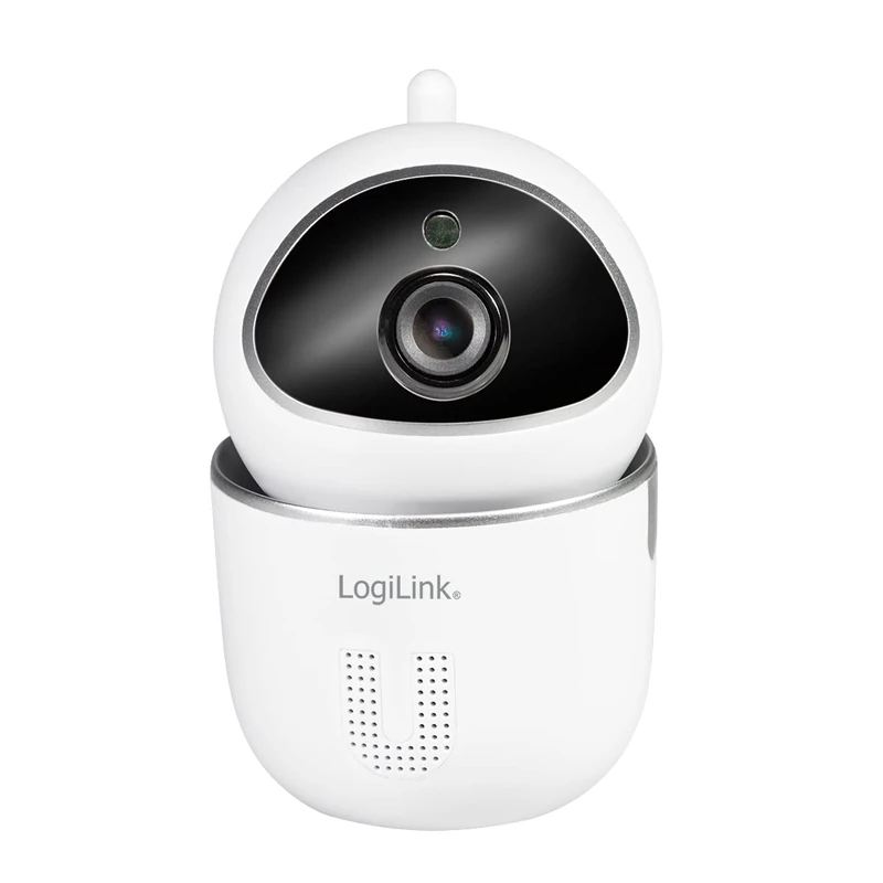 LogiLink SH0117 - Wi-Fi Smart Home IP Camera, Pan/Tilt and 2-Way Audio, App Controlled, IP20, Tuya Compatible, Supports Amazon Alexa and Google Home