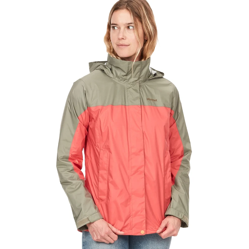 Marmot Women's PreCip Eco Jacket, Waterproof Jacket, Lightweight Hooded Rain Jacket, Windproof Raincoat, Breathable Windbreaker, Ideal for Running and Hiking
