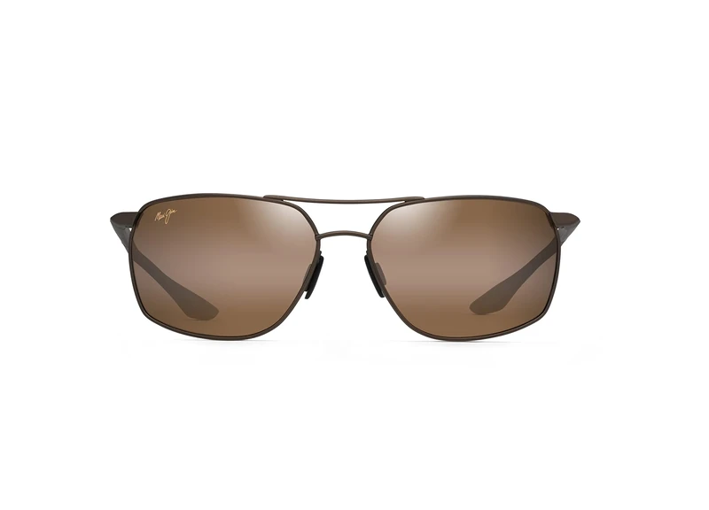 Maui Jim Puu Kukui Men's Polarized Rectangular Sunglasses, Hcl Puu Kukui Bronze, One Size - Image 1