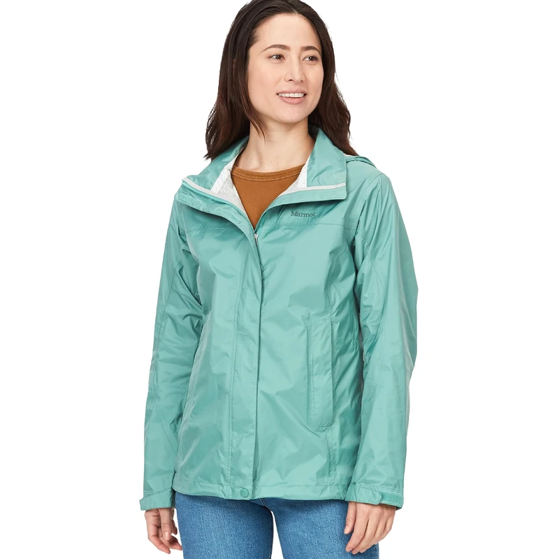 Marmot Women's PreCip Eco Jacket, Waterproof Jacket, Lightweight Hooded Rain Jacket, Windproof Raincoat, Breathable Windbreaker, Ideal for Running and Hiking