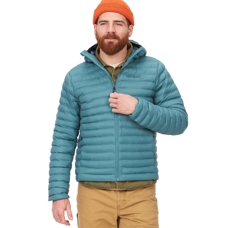 Marmot Men Echo Featherless Hoody, Warm Puffy Jacket, Insulated Hooded Winter Coat, Water-resistant Quilted Parka, Lightweight Packable Outdoor Jacket, Windproof