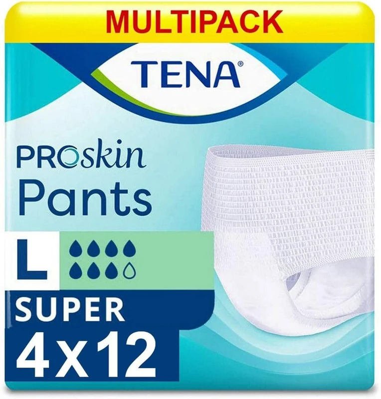 TENA ProSkin Pants Super Large | Incontinence Pants - 4 Packs of 12