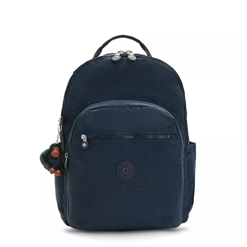 Kipling Women's Seoul Extra Large 17” Laptop Backpack, Durable, Roomy with Padded Shoulder Straps, School Bag, True Blue T2, 13.5" L x 18.25" H x 7.75" D