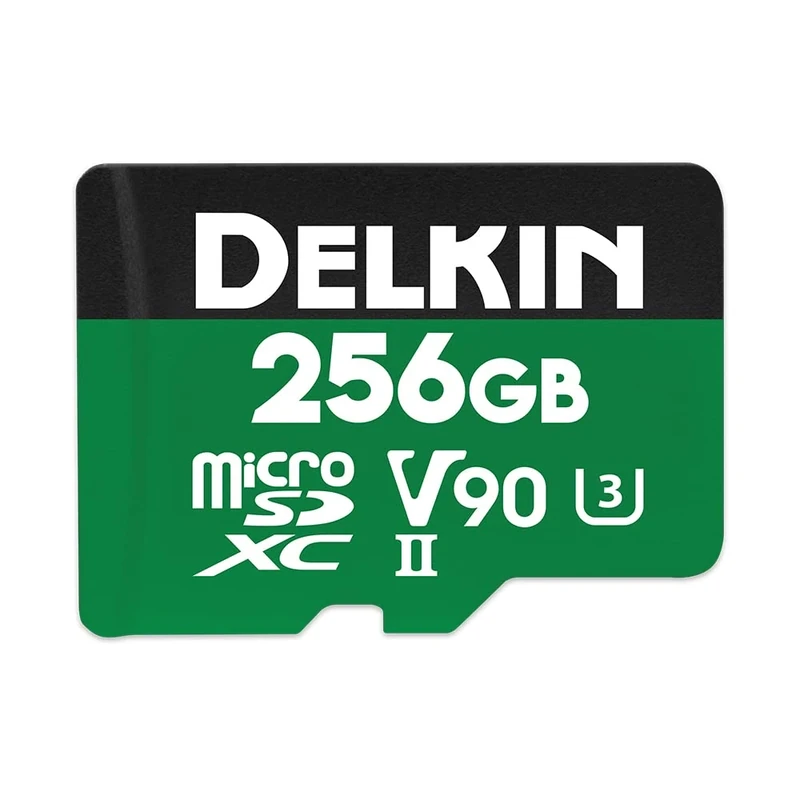 Delkin Devices Power 256GB SDXC UHS-II (V90) - 300MB/s Read, 250MB/s Write | for 8K, 4K, HDR, and 360 Video | High-Performance for Cameras