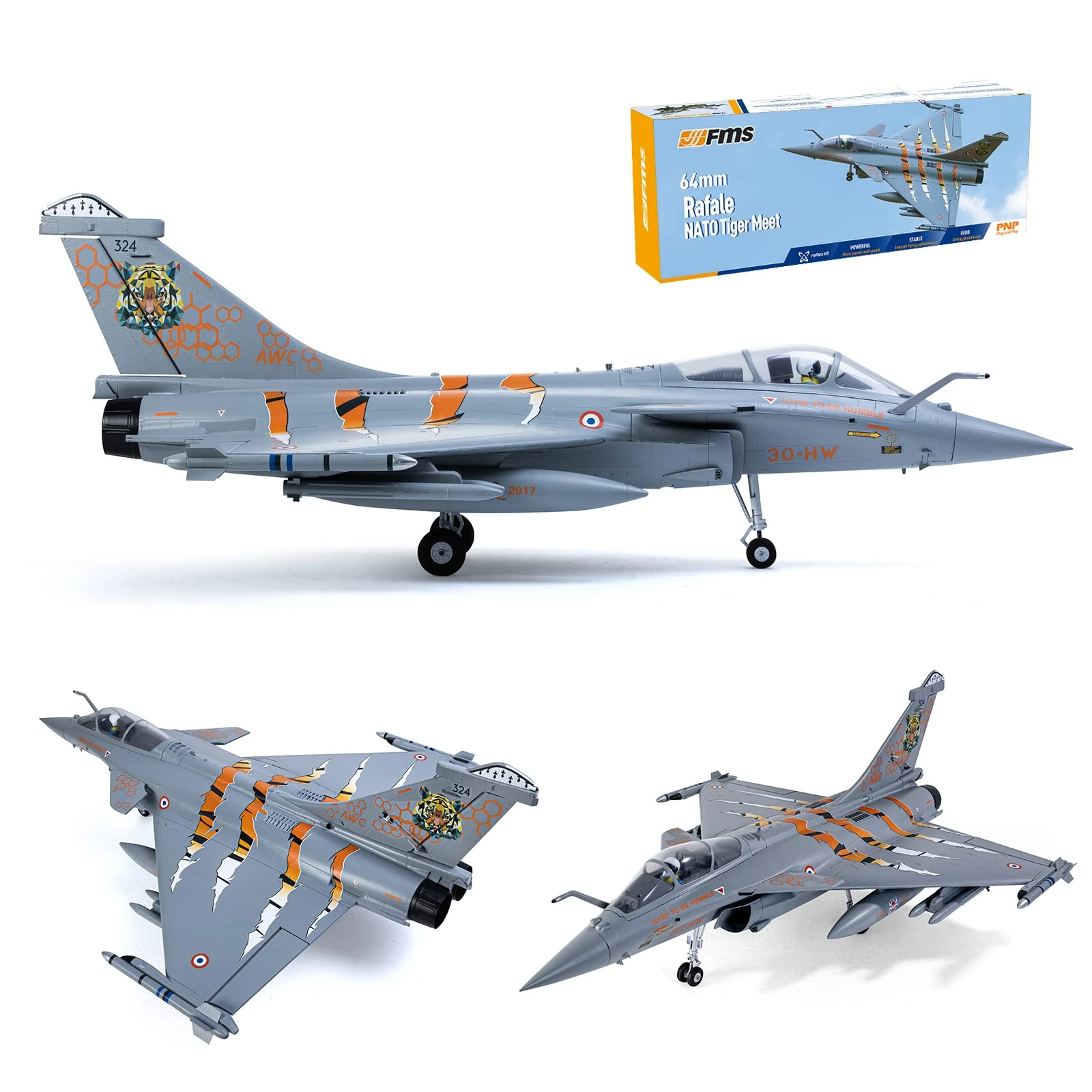 FMS Rafale 64mm EDF Jet ARTF RC Plane (no Tx/Rx/Batt/Chgr)