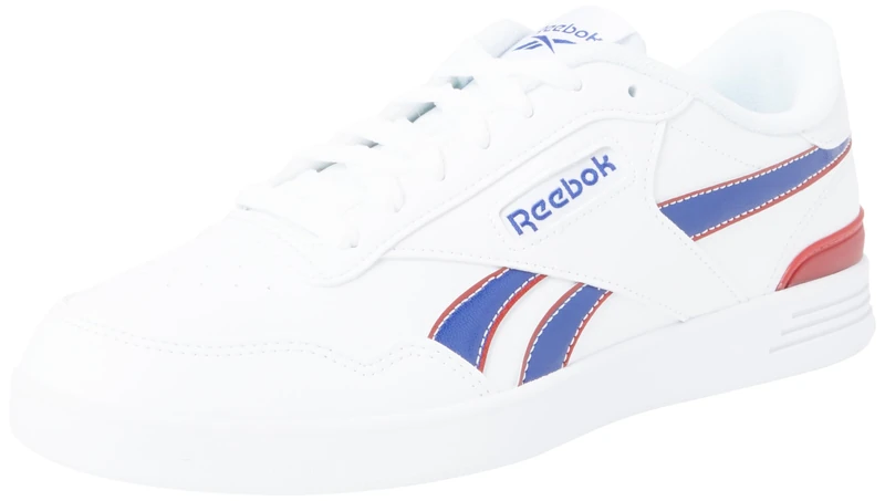 Reebok Men Court Advance Clip Sneaker, FTWR White/Classic Cobalt/Flash Red, 6