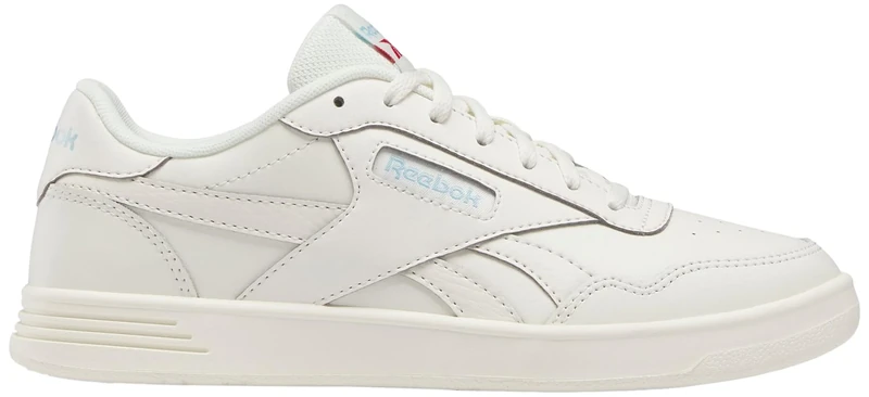 Reebok Women Court Advance Sneaker, Chalk/Blue Pearl/Vector Red, 5.5