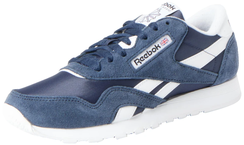 Reebok Men Classic Nylon Sneaker, Vector Navy/FTWR White/FTWR White, 4