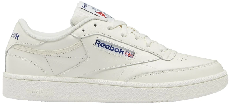 Reebok Men Club C 85 Sneaker, Chalk/Chalk/Classic Cobalt, 12