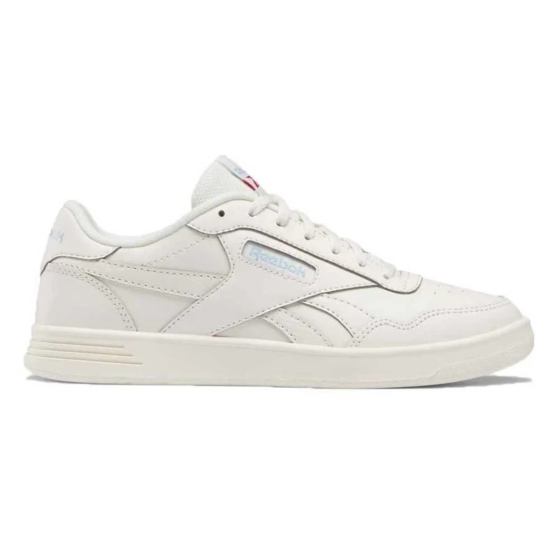 Reebok Women Court Advance Sneaker, Chalk/Blue Pearl/Vector Red, 6.5