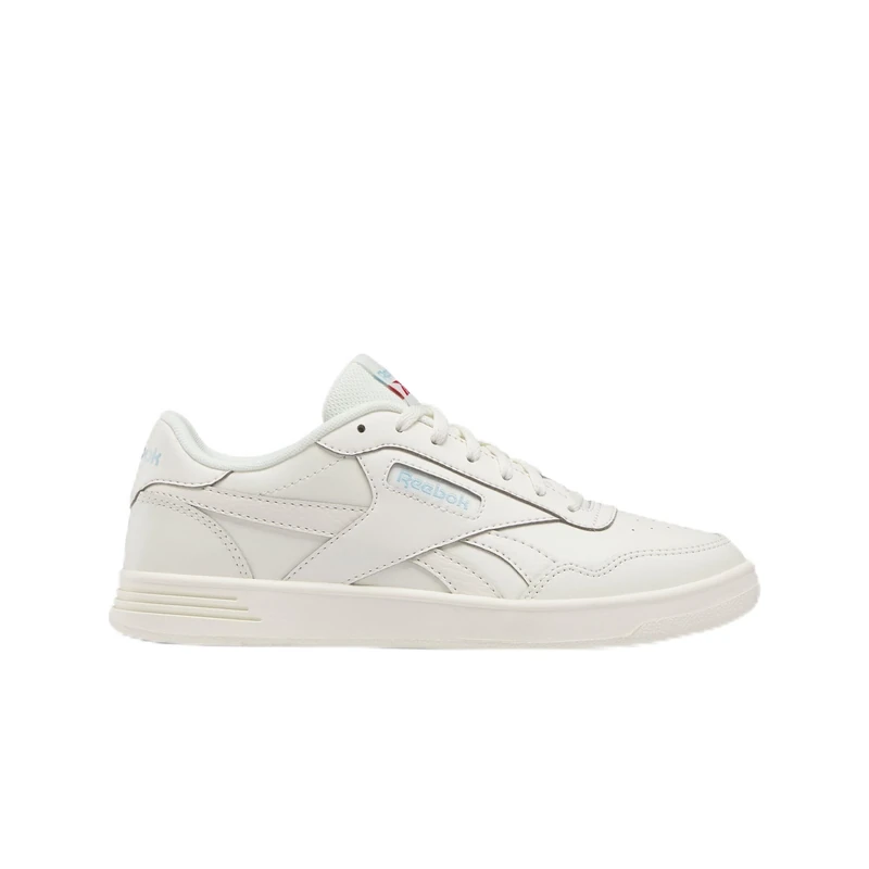 Reebok Women Court Advance Sneaker, Chalk/Blue Pearl/Vector Red, 2.5
