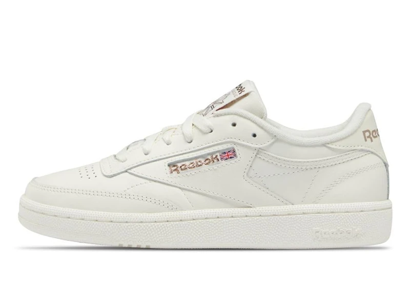 Reebok Women Club C 85 Sneaker, Chalk/Chalk/Rose Gold, 4