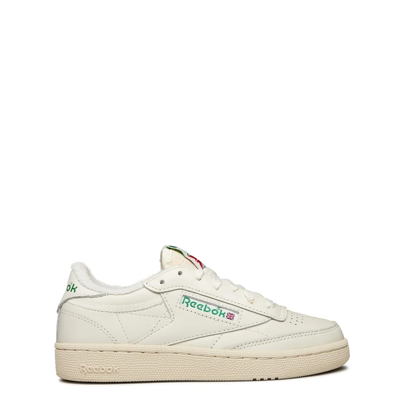 Reebok Women Club C 85 Vintage Sneaker, Chalk/Alabaster/Glen Green, 8.5