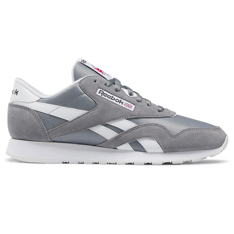 Reebok Men Classic Nylon Sneaker, Pure Grey 5/FTWR White/FTWR White, 11