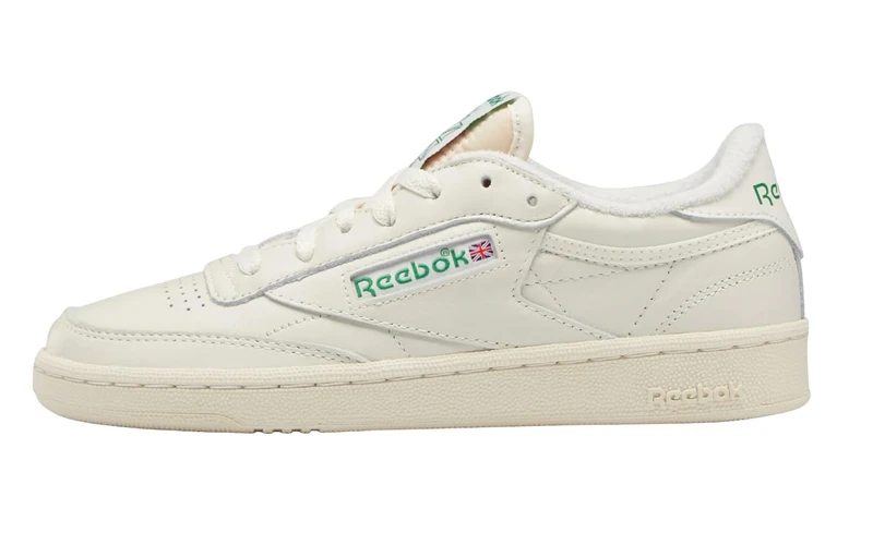 Reebok Women Club C 85 Vintage Sneaker, Chalk/Alabaster/Glen Green, 4.5
