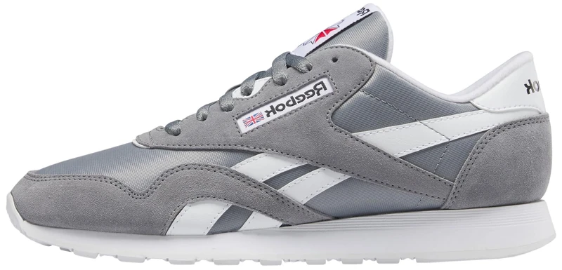 Reebok Men Classic Nylon Sneaker, Pure Grey 5/FTWR White/FTWR White, 5