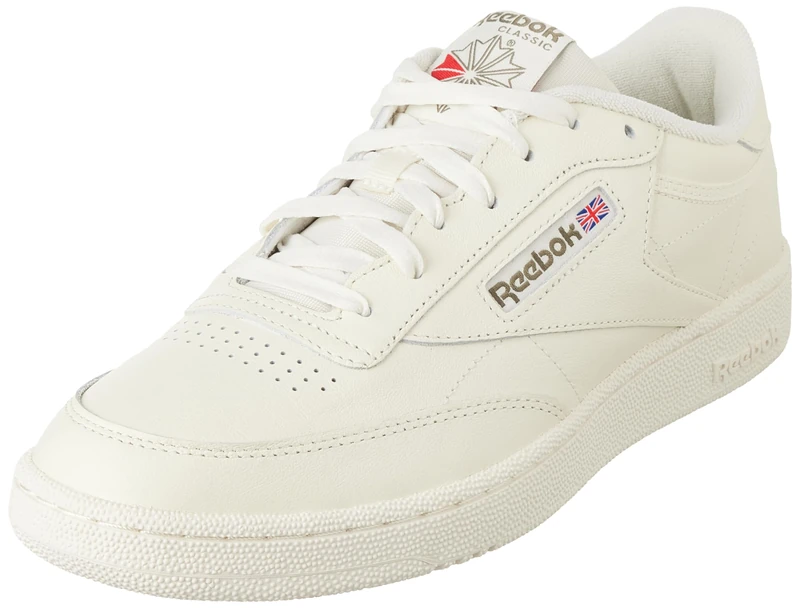 Reebok Men Club C 85 Sneaker, Chalk/Chalk/Hunter Green, 10