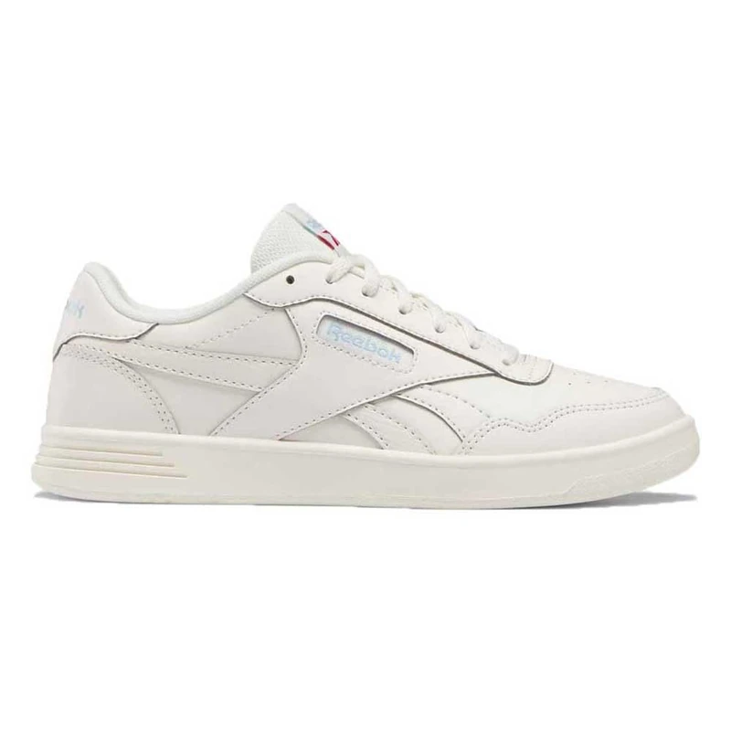 Reebok Women Court Advance Sneaker, Chalk/Blue Pearl/Vector Red, 4.5