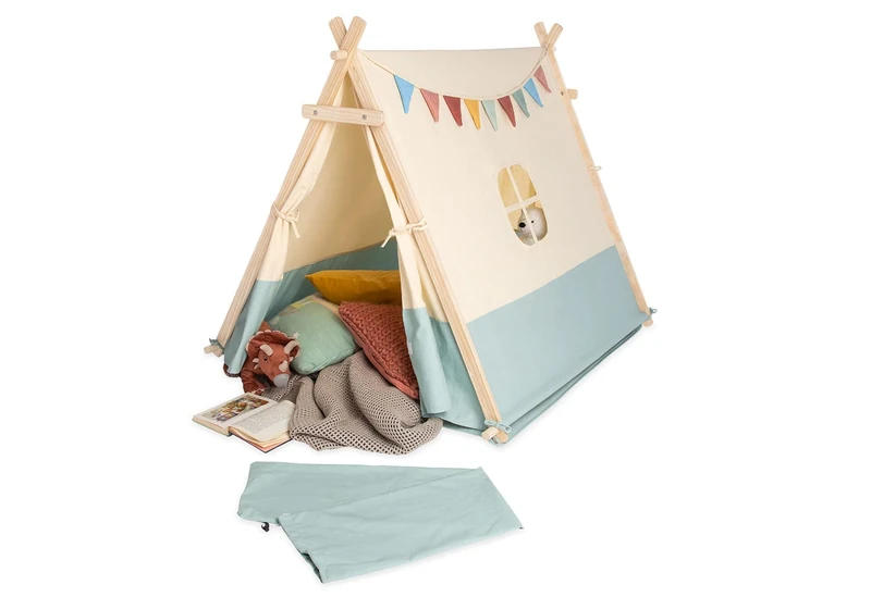 Pinolino Yuma Play Tent for Children with 2 Doors and a Window Playhouse White 101 x 131 x 106 cm - Image 1