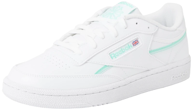Reebok Women Club C 85 Vegan Sneaker, FTWR White/Hint Mint/Mist, 4