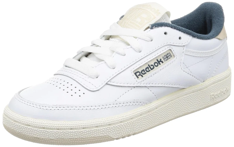 Reebok Women Club C 85 Sneaker, FTWR White/Hoops Blue F23/Stucco, 3