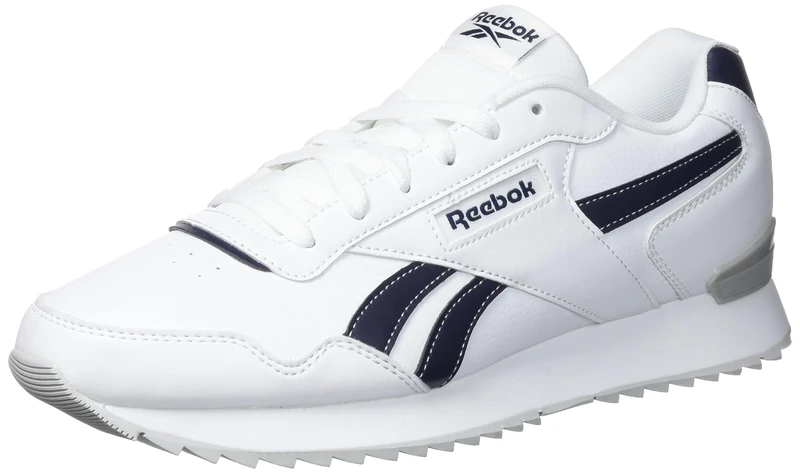 Reebok Men Glide Ripple Clip Sneaker, FTWR White/Pure Grey 2/Vector Navy, 5
