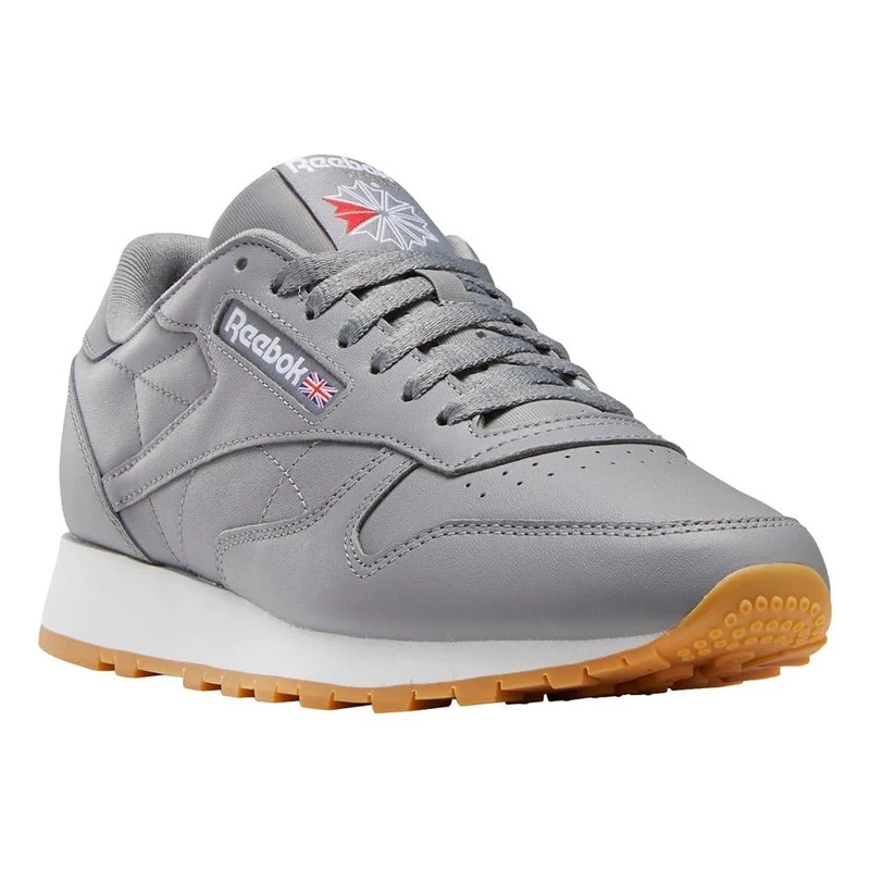 Reebok Men Classic Leather Sneaker, Pure Grey 5/FTWR White/Reebok Rubber Gum-03, 3.5