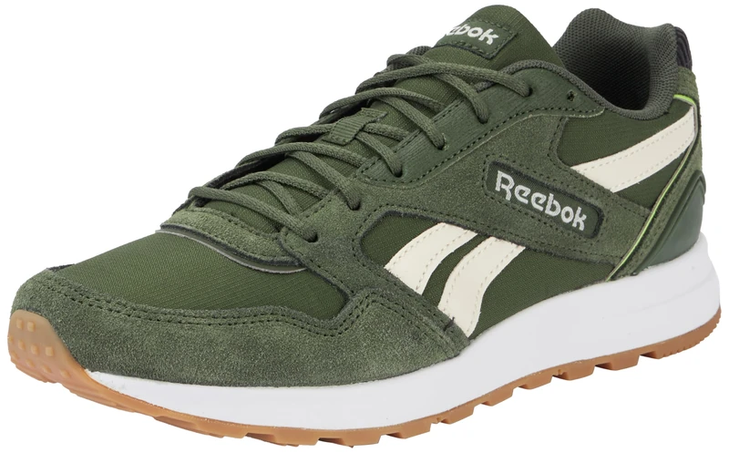 Reebok Men GL1000 Sneaker, Varsity Green F23/Vintage Chalk S23-R/Laser Lime F23, 4.5 - Image 1