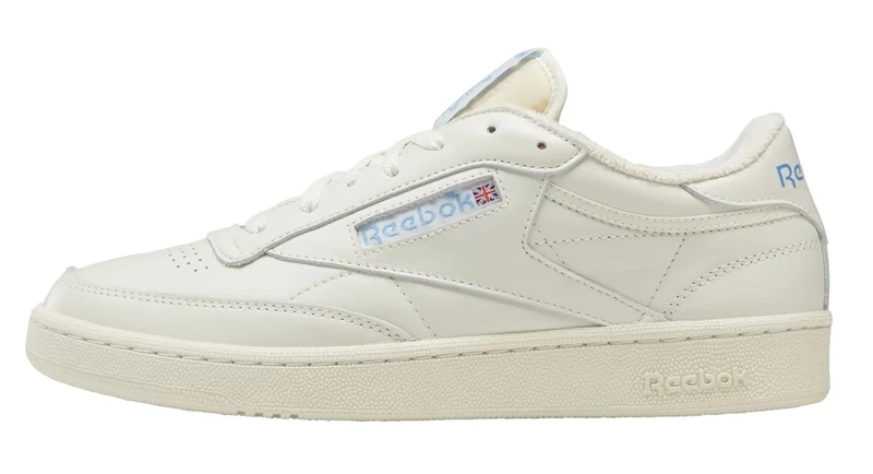 Reebok Men Club C 85 Vintage Sneaker, Chalk/Alabaster/Essential Blue, 3.5