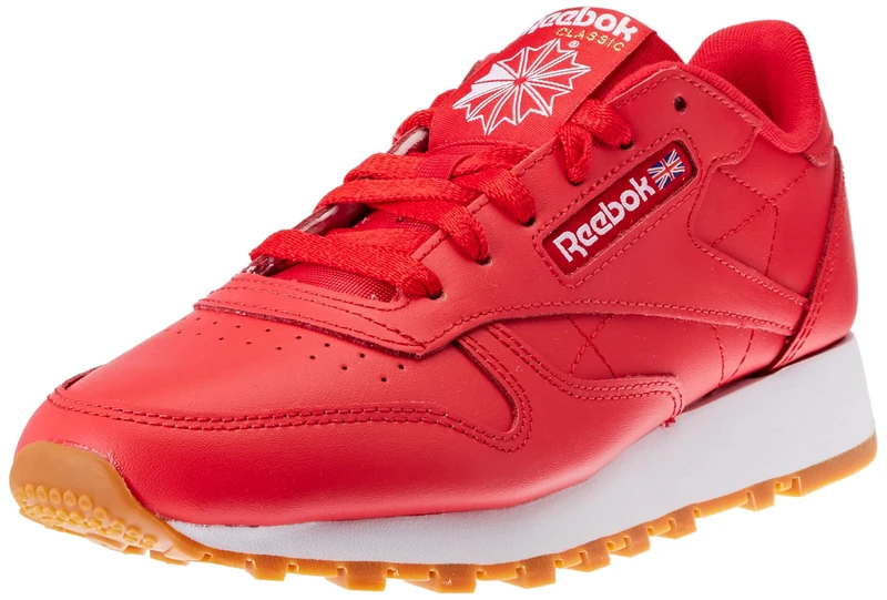 Reebok Men Classic Leather Sneaker, Vector Red/FTWR White/Reebok Rubber Gum-03, 3.5