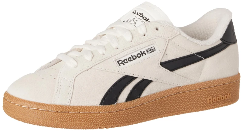 Reebok Men Club C Grounds UK Sneaker, Chalk/Core Black/Reebok Rubber Gum-04, 4.5