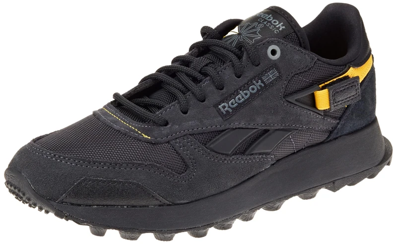 Reebok Men Classic Leather Sneaker, Pure Grey 8/Core Black/Cold Grey 6, 2.5
